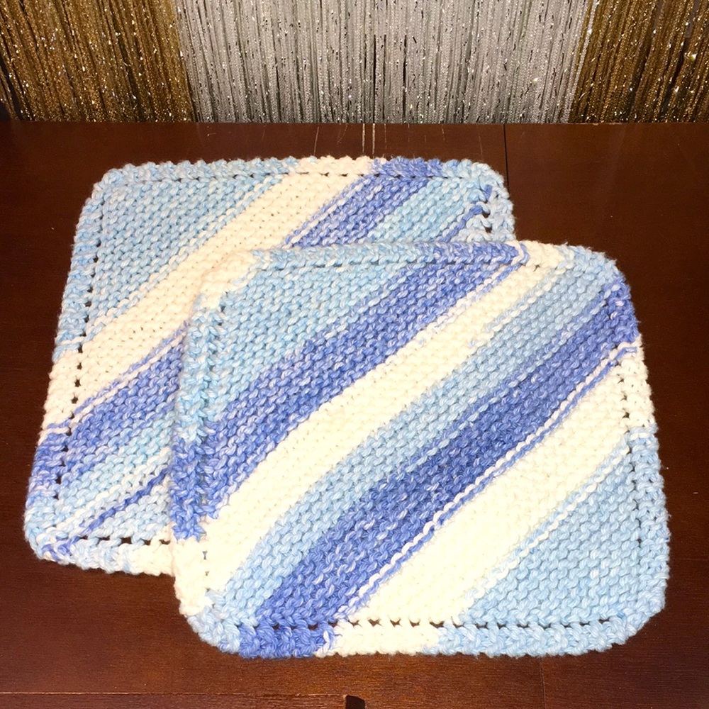 Handmade Organic Cotton Washcloth Duo